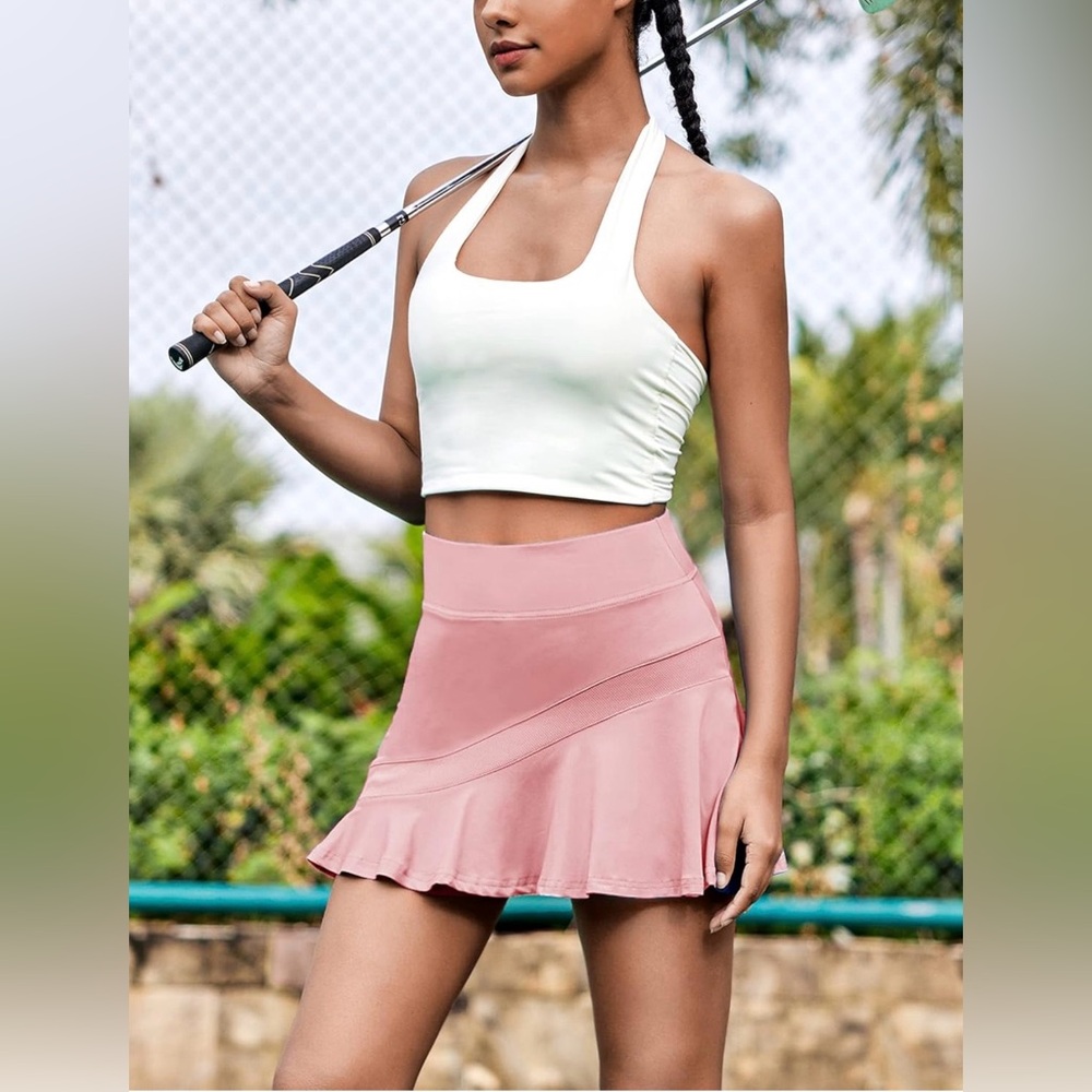 Sporty-cute Pink Tennis Skirt